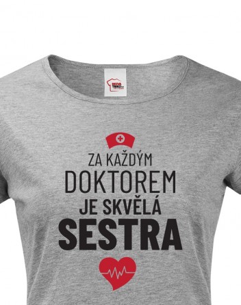 Dámské tričko pro zdravotní sestry - srdce s EKG