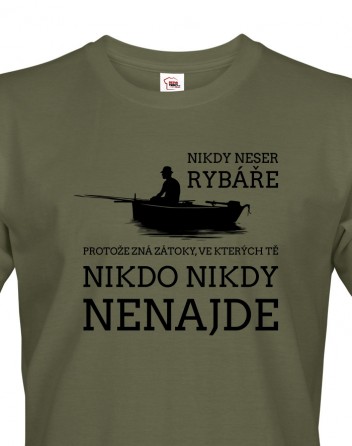 Pánské tričko s krátkým rukávem Nikdy neser rybáře