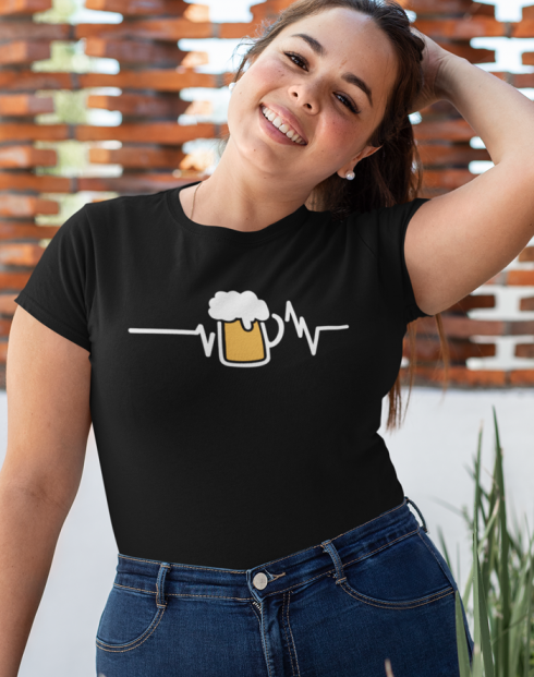 Dámské tričko s potiskem pivo