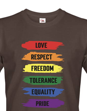 Pánské tričko Love respect freedom