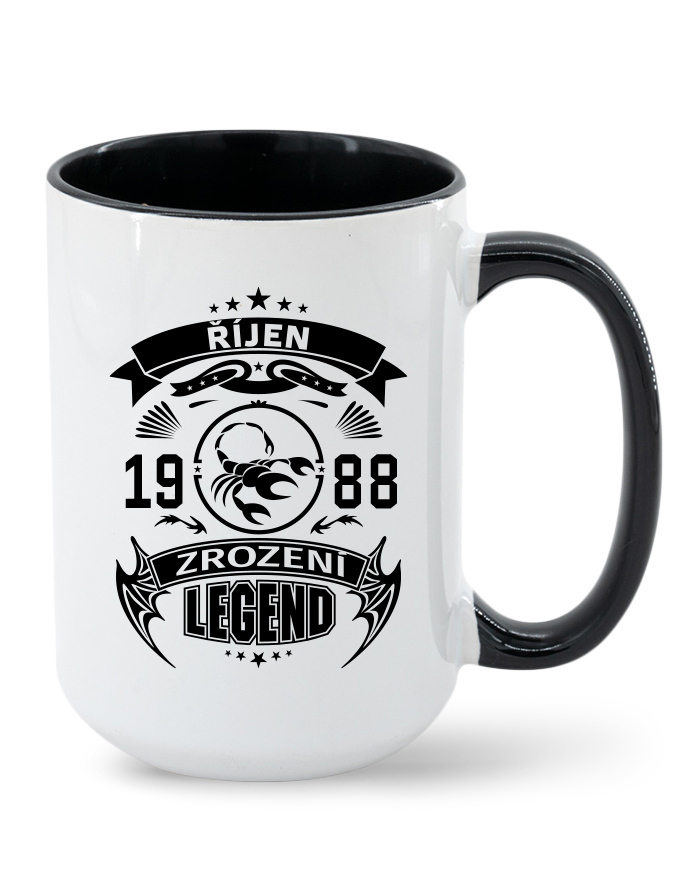Keramický hrnek MAX - barevný vnitřek a ucho Zrození legendy