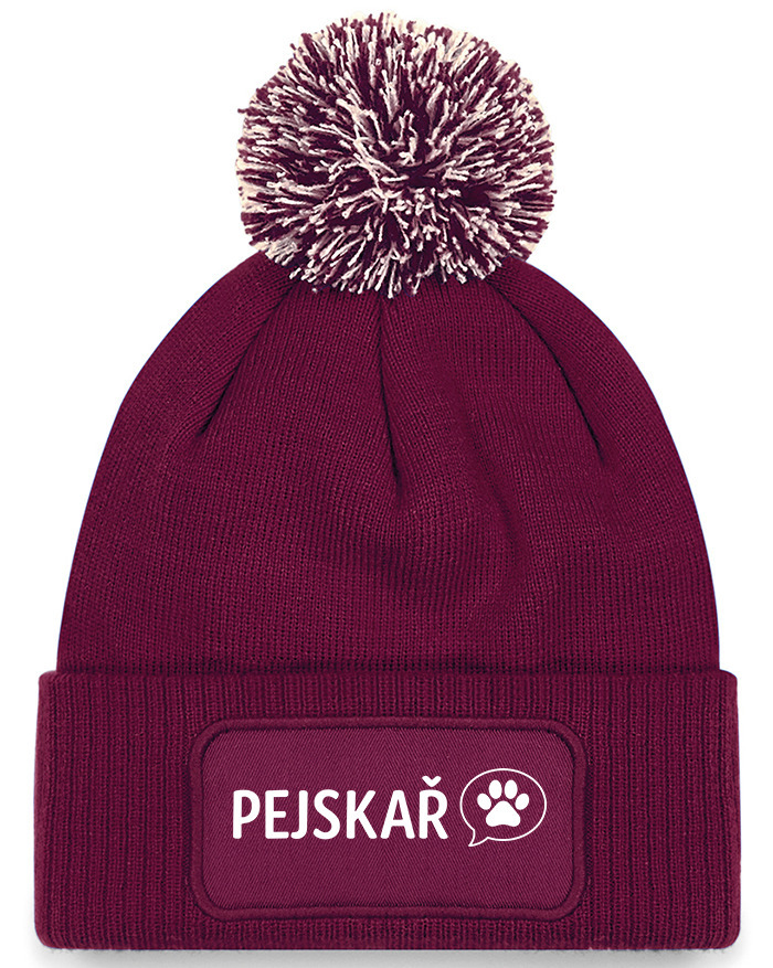 Pletená čepice s bambulí pro pejskaře