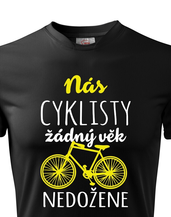 Pánské funkční tričko Nás cyklisty žádný věk nedožene