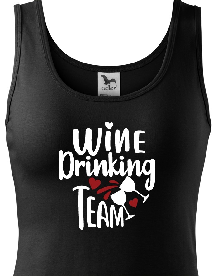 Dámské bavlněné tílko Wine Drinking team