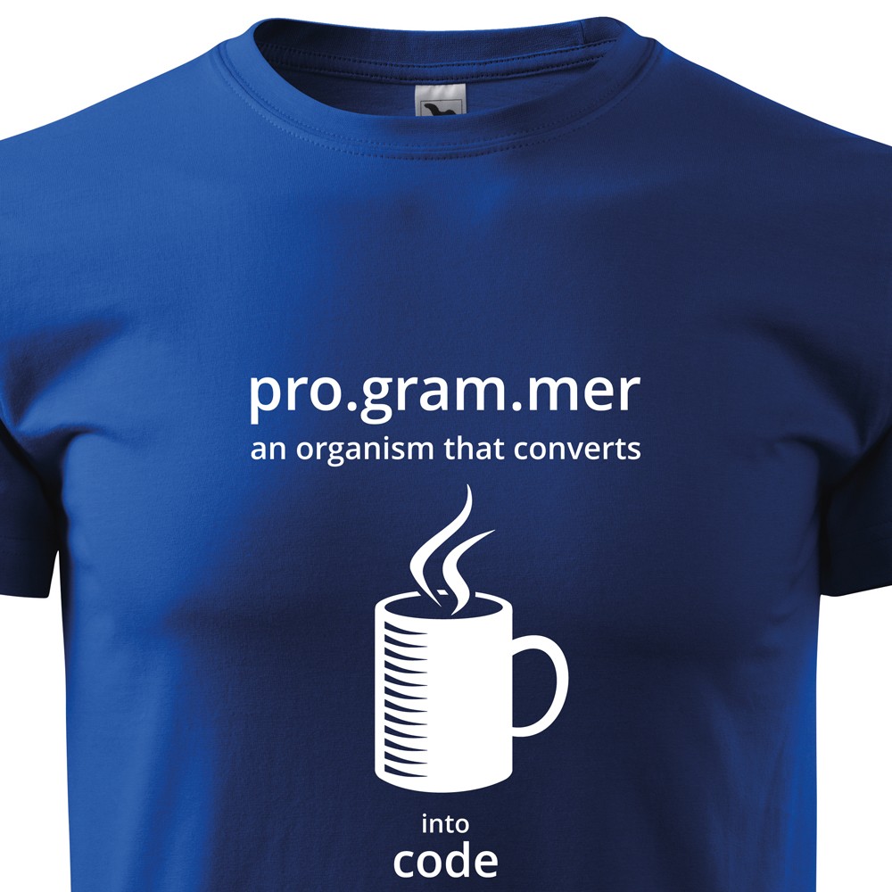 Pánské tričko pro programátory Convert coffee in to code