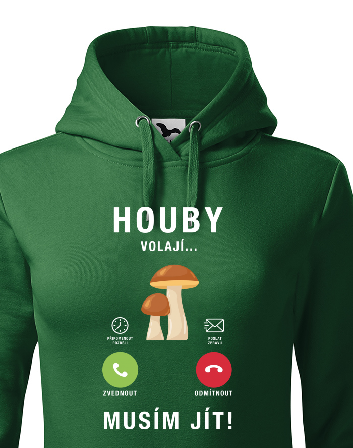 Dámská mikina s kapucí Houby volají