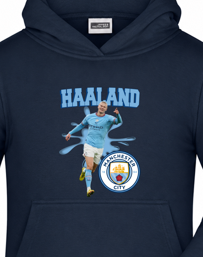 Dětská mikina s kapucí Haaland - Manchester City