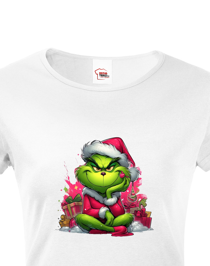 Dámské tričko Grinch s dárky