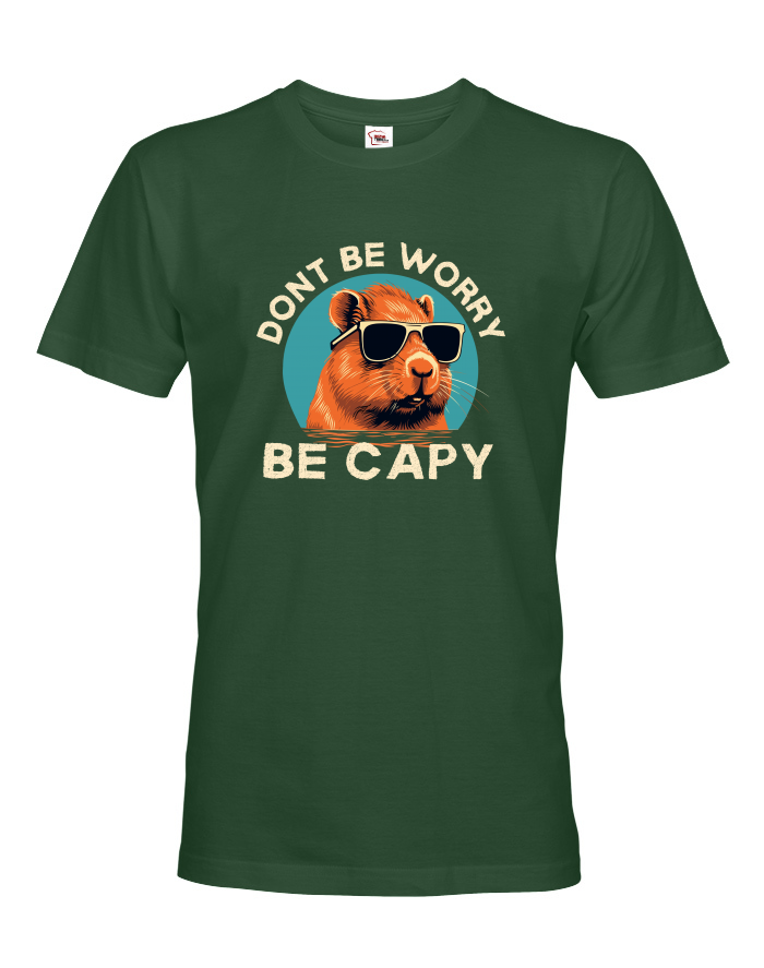 Pánské tričko Don't worry be capy