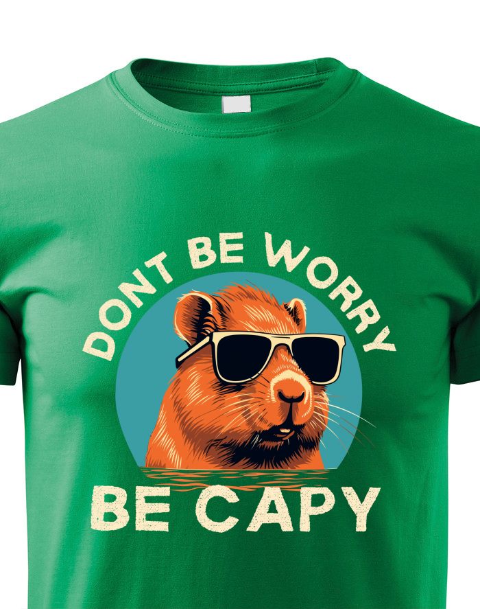 Dětské tričko Don't worry be capy