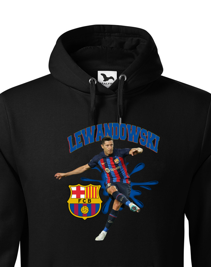Pánská mikina s kapucí Robert Lewandowski Barcelona
