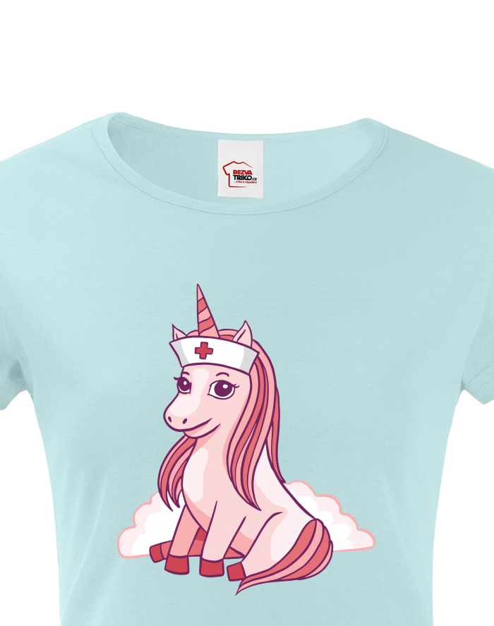 Dámské tričko Unicorn nurse – sestřička jednorožec
