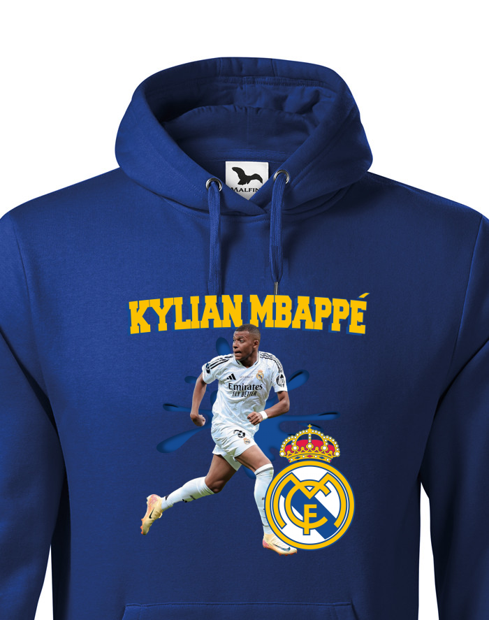 Mbappé - Real Madrid - Pánská mikina s kapucí