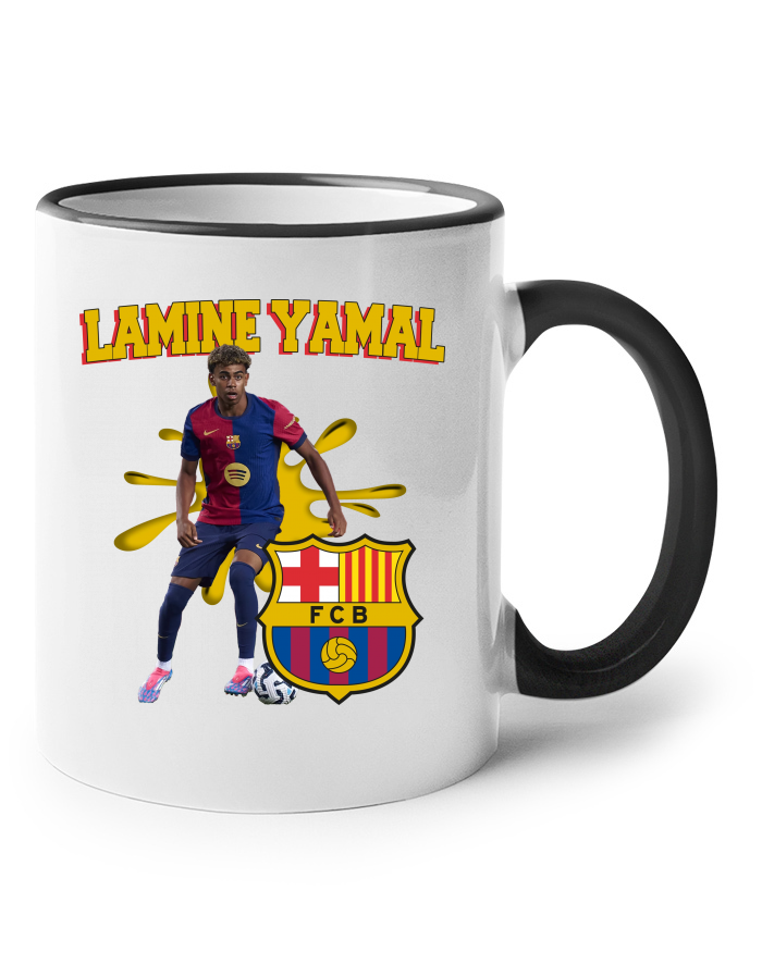 Keramický hrnek s barevným uchem Lamine Yamal