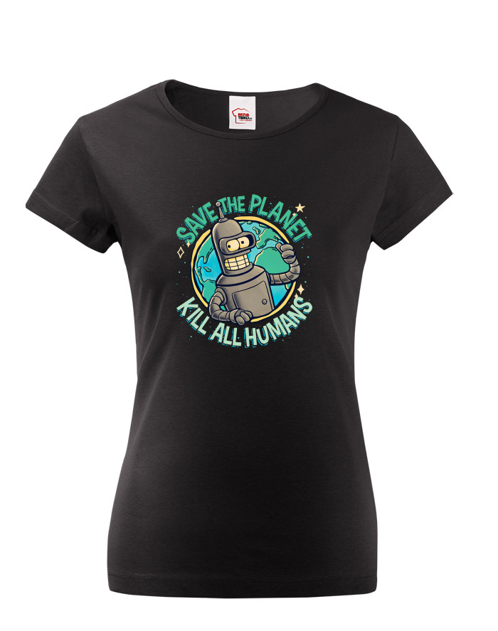 Dámské tričko Futurama Bender – Save the Planet