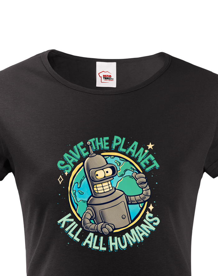 Dámské tričko Futurama Bender – Save the Planet