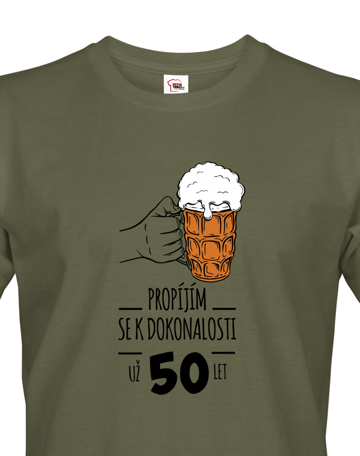 Pánské tričko Propíjím se k dokonalosti, už 50 let