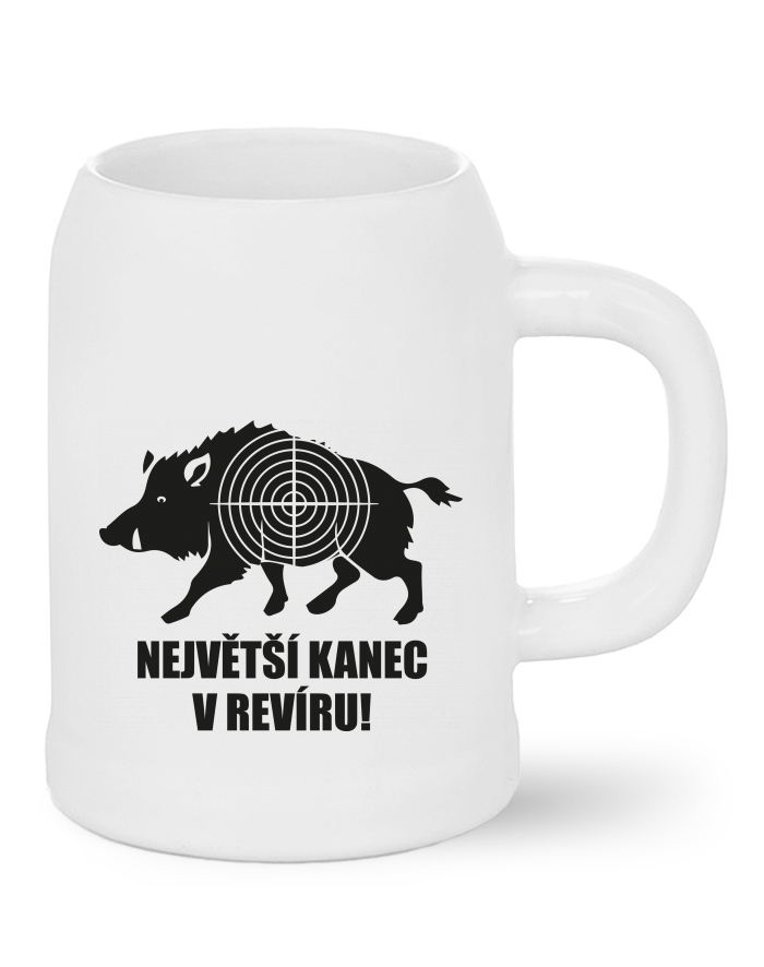 Pivní půllitr Největší kanec v revíru