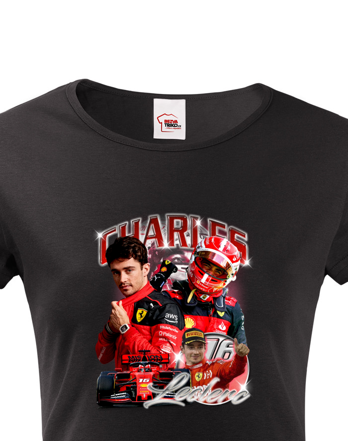 Dámské tričko s krátkým rukávem F1 - Charles Leclerc