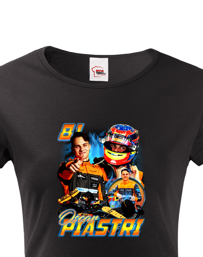 Dámské tričko s krátkým rukávem – Oscar Piastri F1