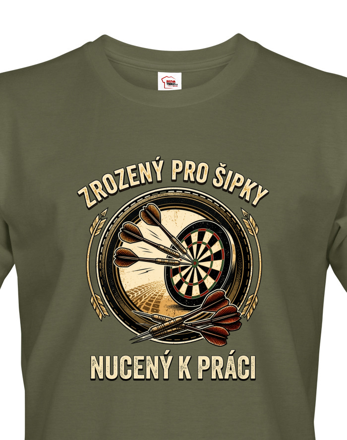Pánské tričko Zrozený pro šipky