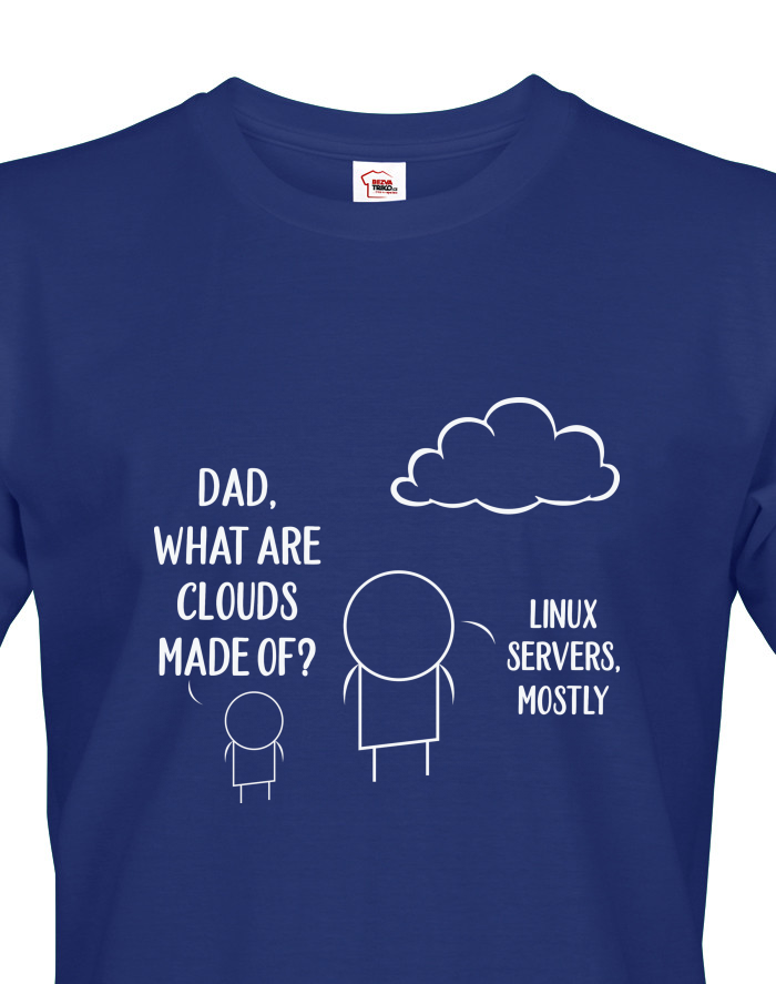 Pánské tričko Linux v cloudu
