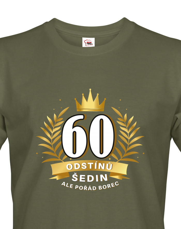 Pánské tričko 60 odstínů šedin ale pořád borec