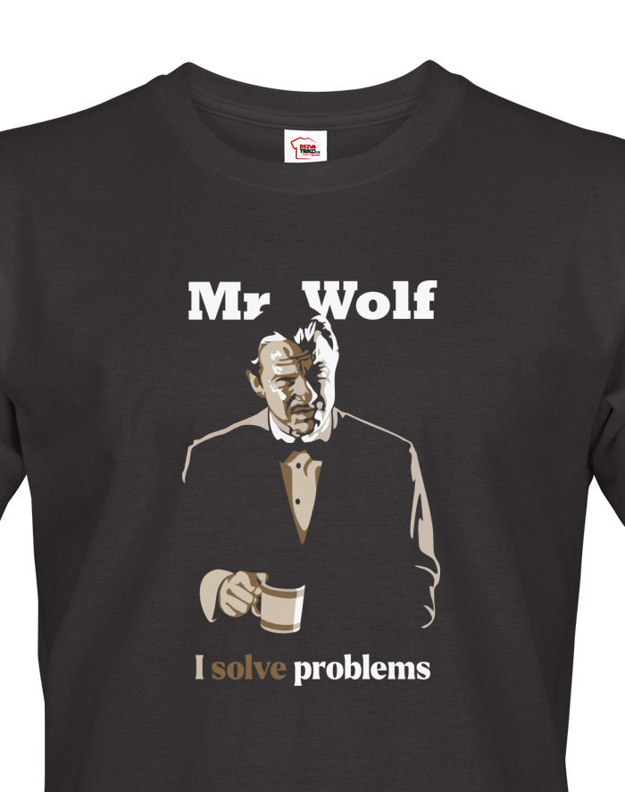 Pánské tričko Mr. Wolf - I solve problems