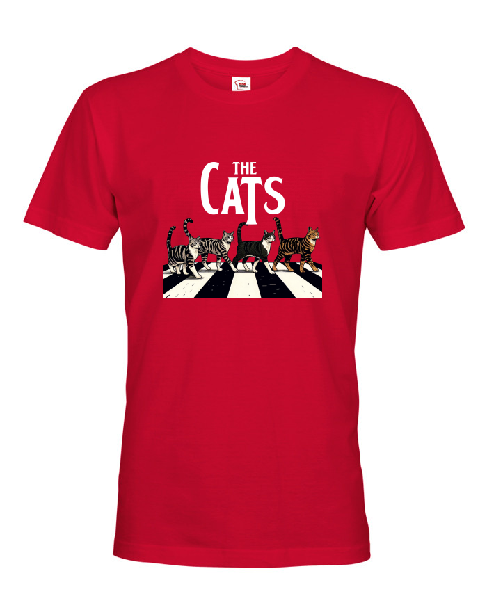 Pánské tričko The Cats – kočky na přechodu