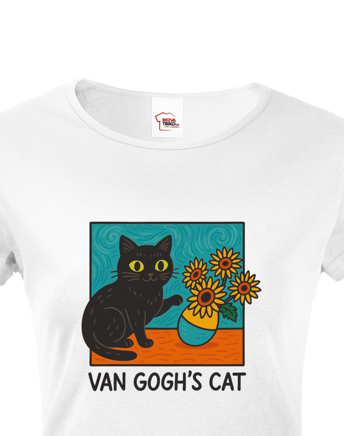 Dámské tričko Van Gogh's Cat