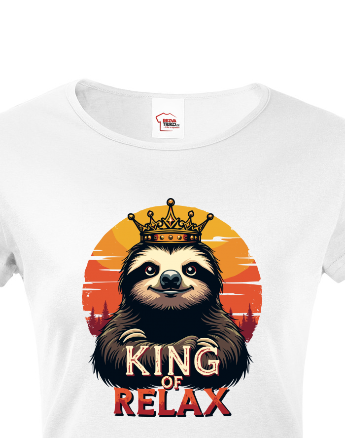 King of Relax – Dámské tričko s lenochodem