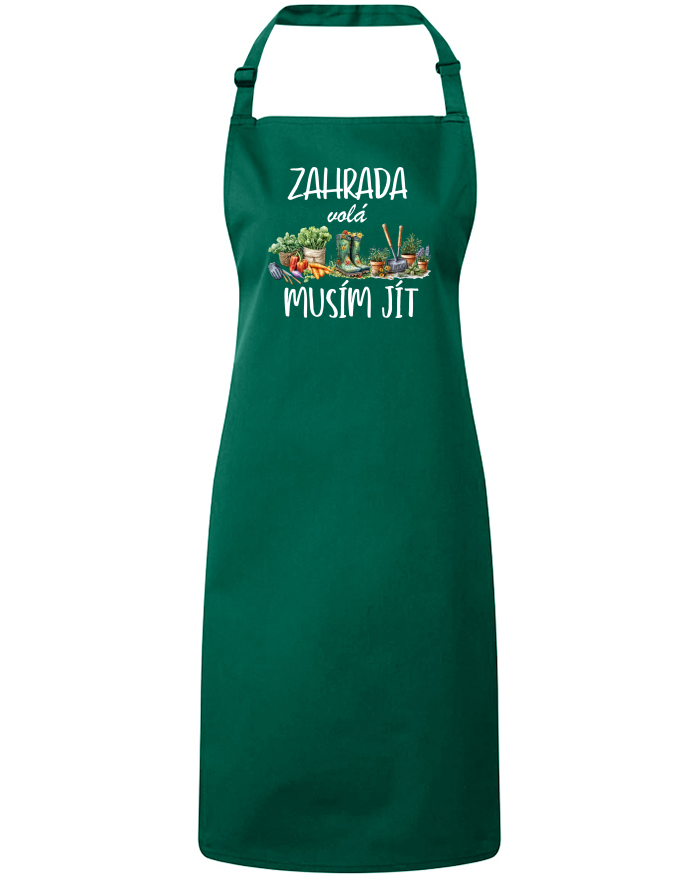 Zástěra s laclem Zahrada volá