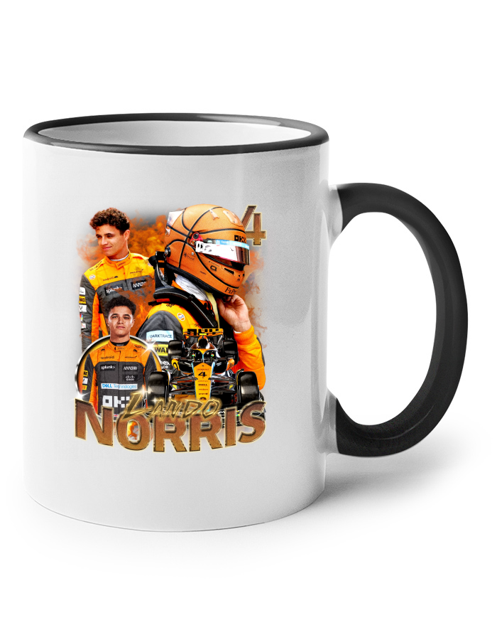 Keramický hrnek s barevným uchem F1 - Lando Norris