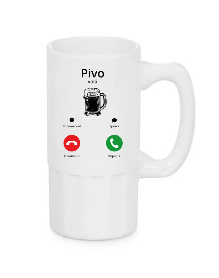 Pivo volá - úzký pivní půllitr