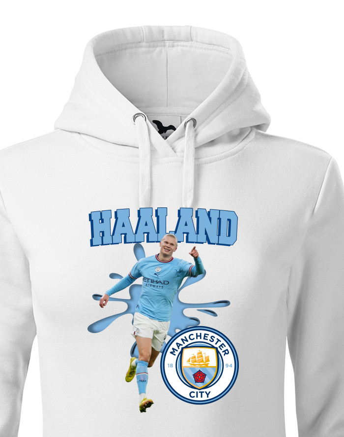 Dámská mikina s kapucí Haaland - Manchester City