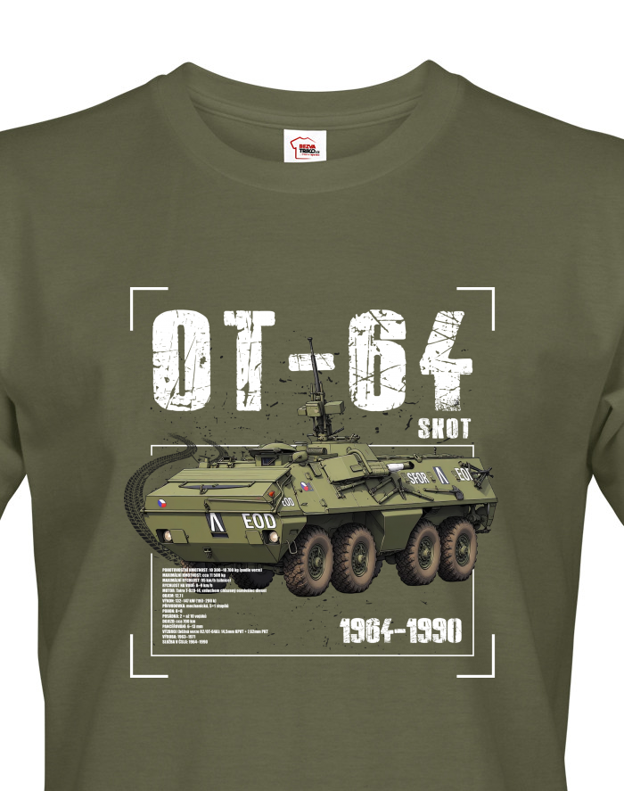 Pánské tričko OT-64 Skot EOD – vojenská technika AČR