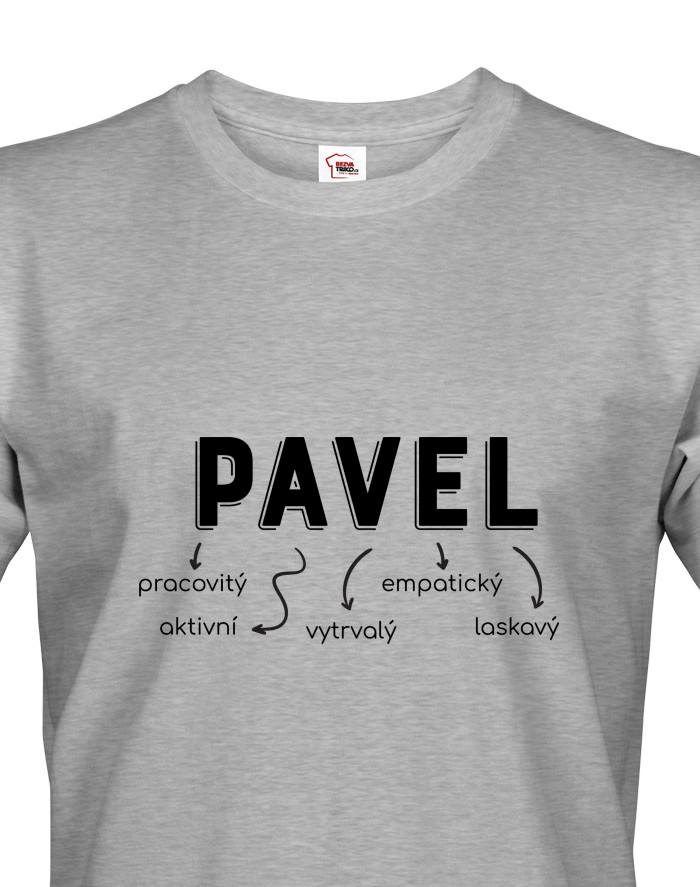 Pánské tričko Pavel – pročovný, empatický, vtipný, lesklý