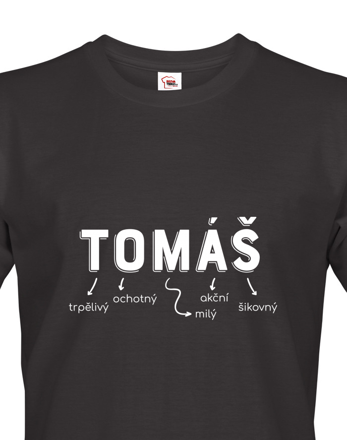 Pánské tričko Tomáš – vtipný potisk ke svátku