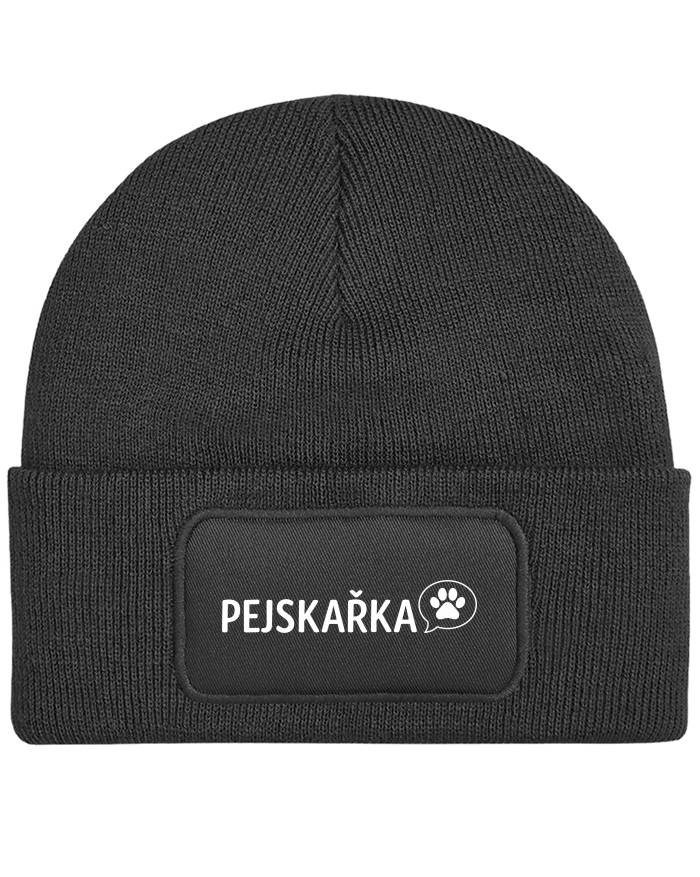 Dámská čepice s obdélníkovou nášivkou pro pejskařku