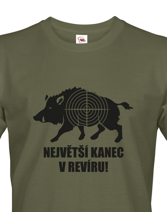 Pánské tričko s krátkým rukávem Největší kanec v revíru