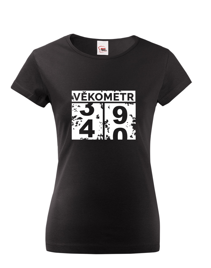Dámské tričko Věkometr k 80. narozeninám