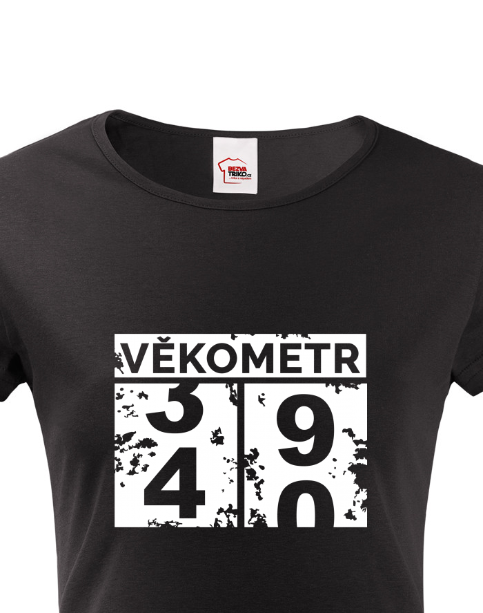 Dámské tričko Věkometr k 80. narozeninám