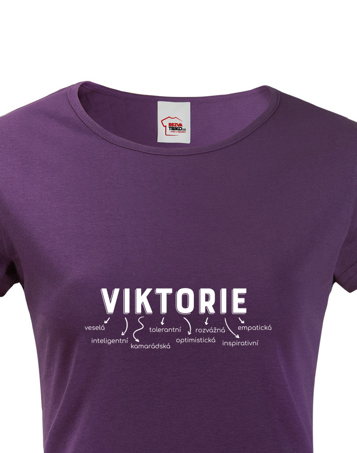 Dámské tričko Viktorie – všechno nejlepší k svátku