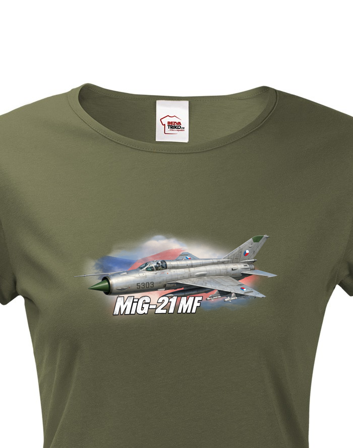 Dámské tričko MiG-21 MF 5303 – československé letectvo