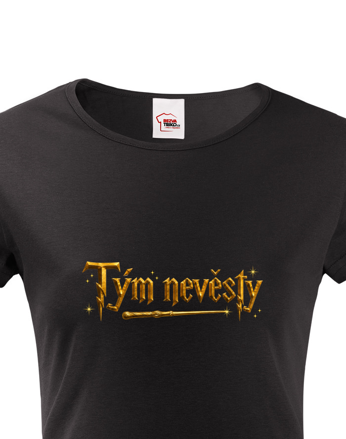 Dámské tričko Tým nevěsty - Kouzelnický motiv