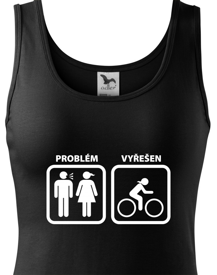 Dámské tílko Problém vyřešen – cyklistka