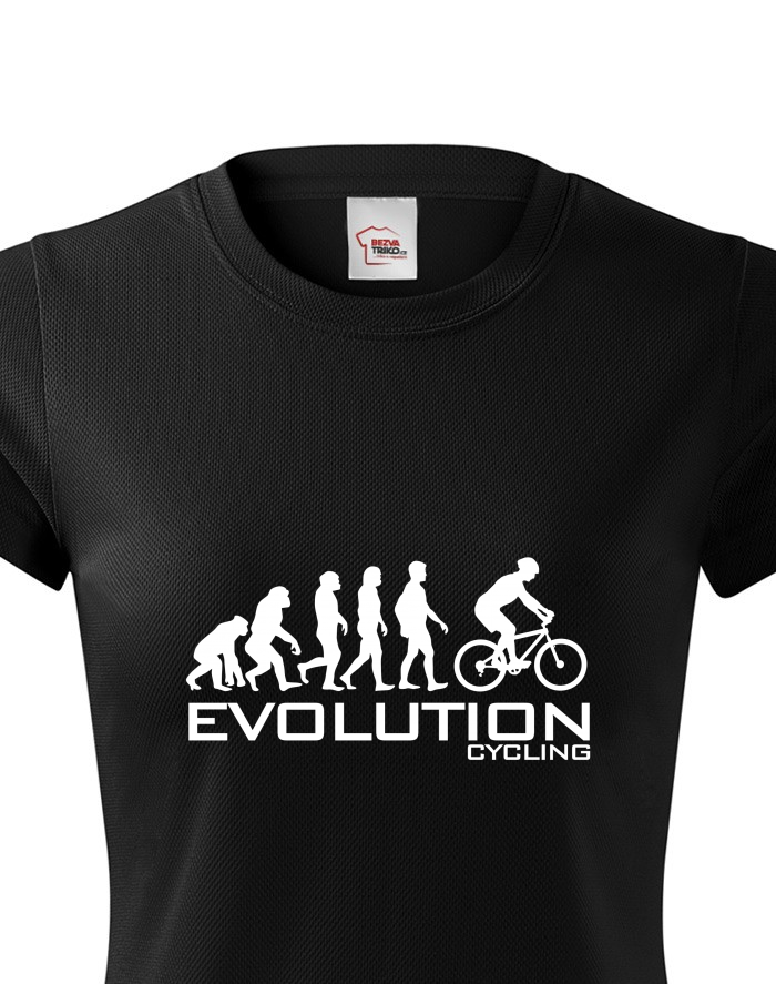 Dámské funkční tričko Evoluce cyklistiky