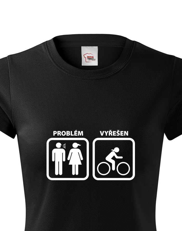 Dámské funkční tričko Problém vyřešen cyklistka