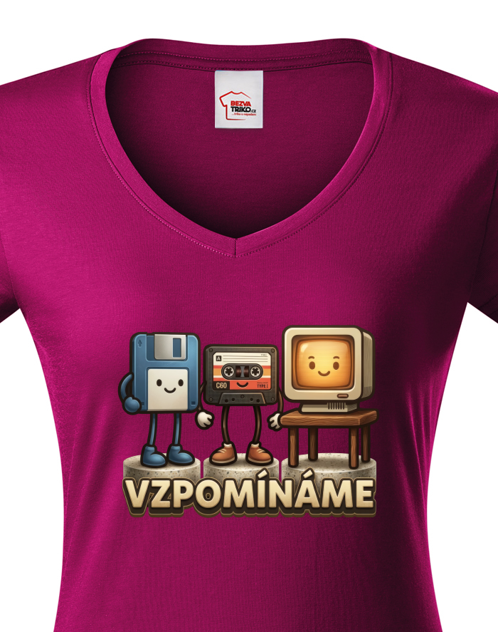 Dámské tričko s výstřihem do V – Vzpomínáme