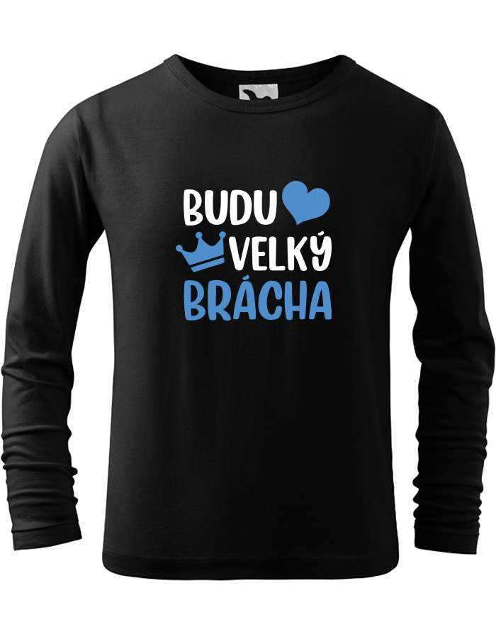 Dětské triko s dlouhým rukávem Budu velký brácha